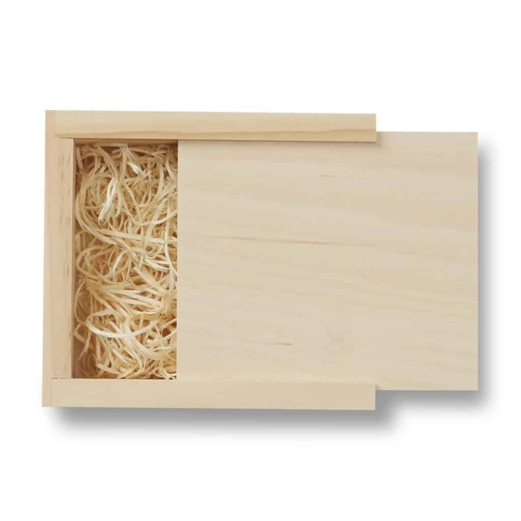 Rustic Wood Slide Flash Drive Box