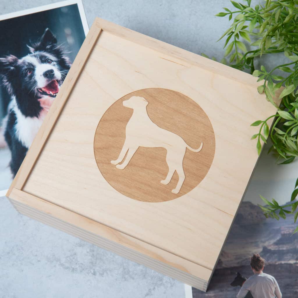 Rustic Wood Slide Photo + Flash Box