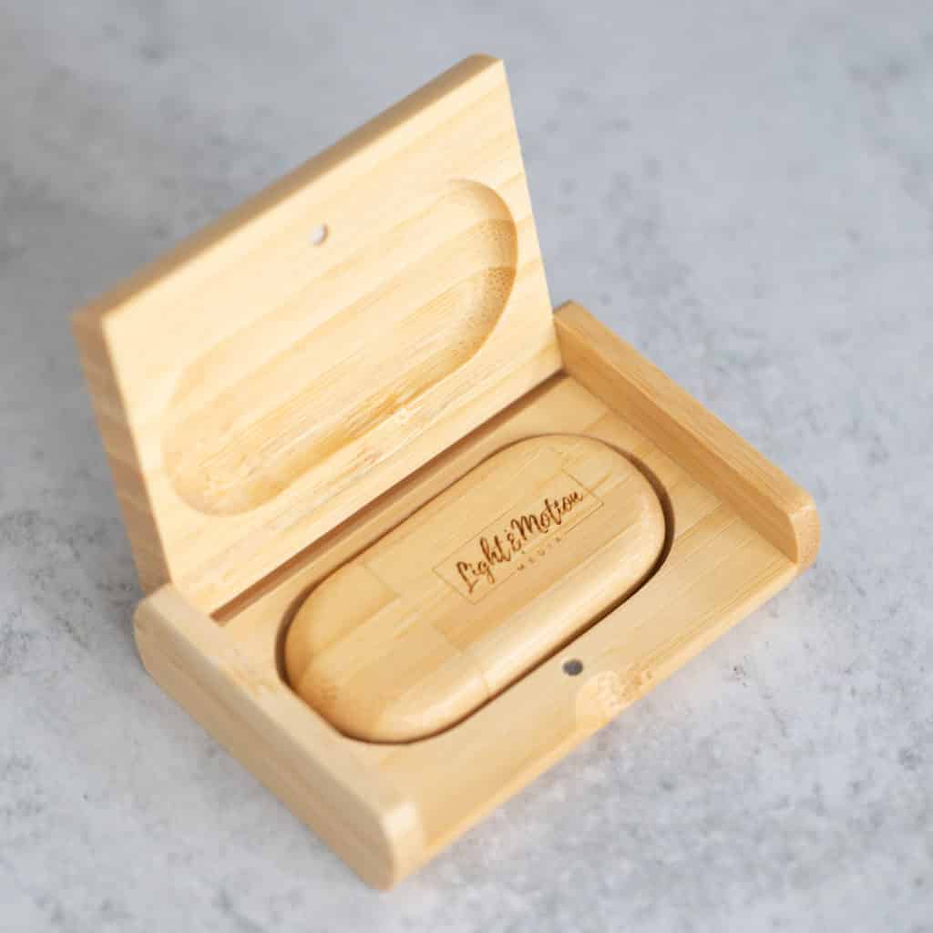Bamboo Oval Flash Drive + Flip Box Studio Essential Bundle (Type-A) - Image 2