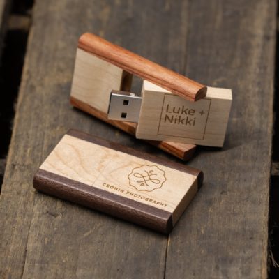 Two-Tone Wood Flash Drive