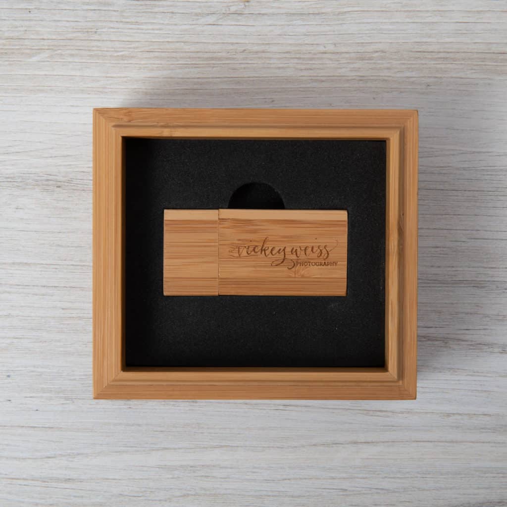 Bamboo Flash Drive Box