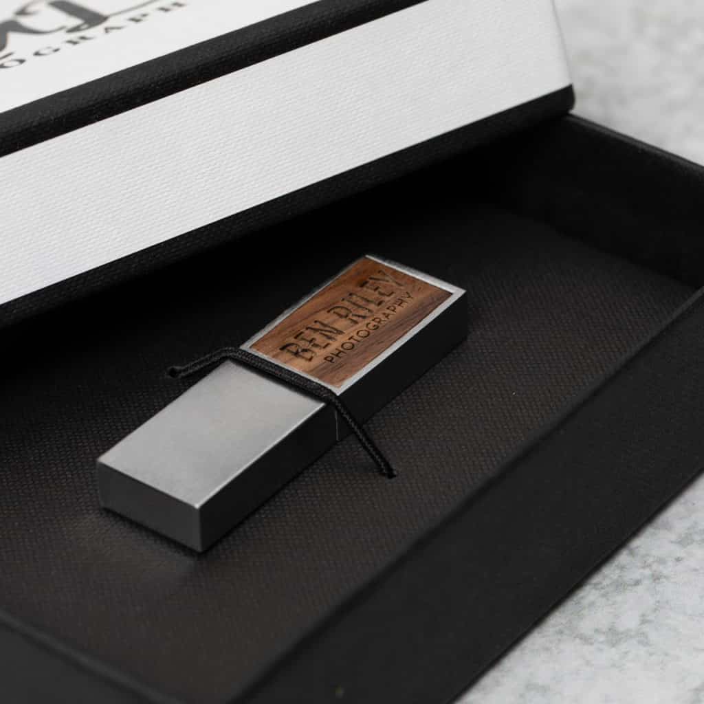 Tailored Linen Flash Drive Box