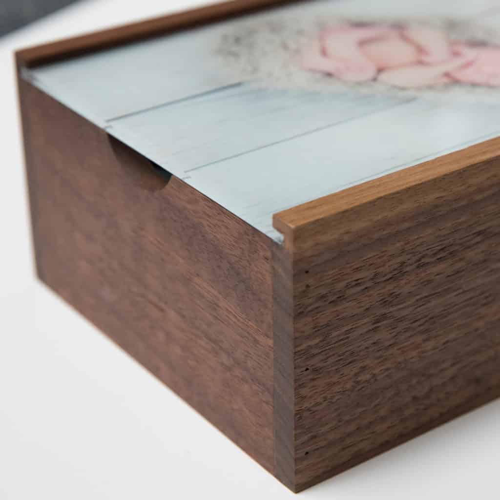 Walnut Wood Slide Keepsake Box (5x7) - Image 6
