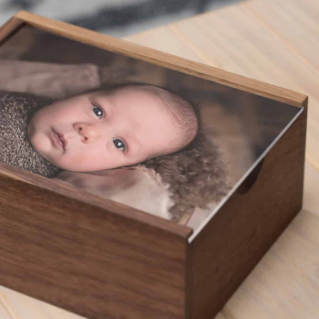 Walnut Wood Slide Keepsake Box