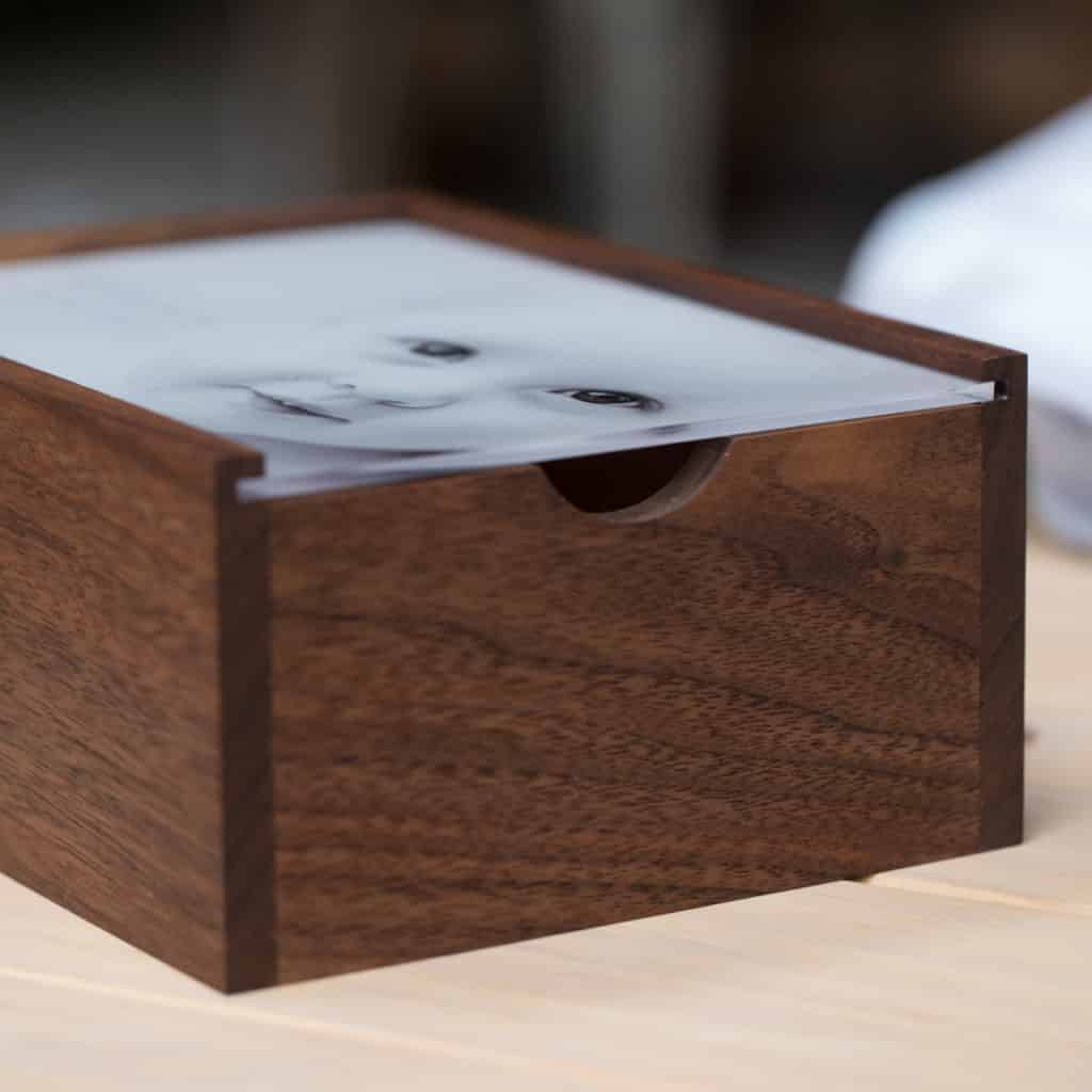 Walnut Wood Slide Keepsake Box