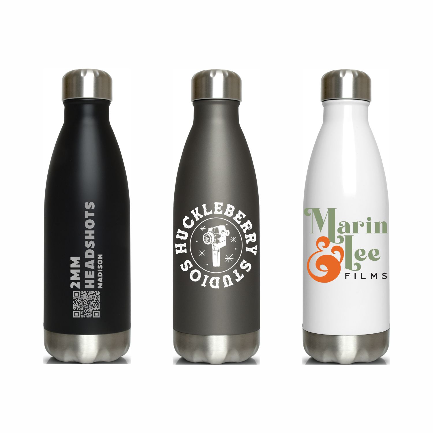 Customized & Personalized Gray Water Bottles