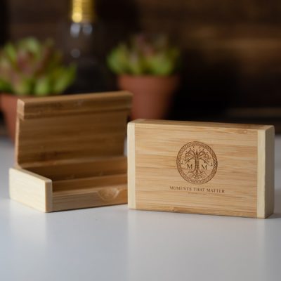 Bamboo Hinged USB Flash Drive Box