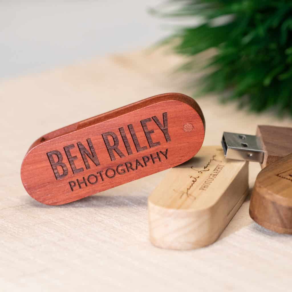 Wood Swivel USB Flash Drive