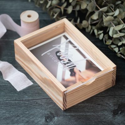 Rustic Wood Slide Photo Box