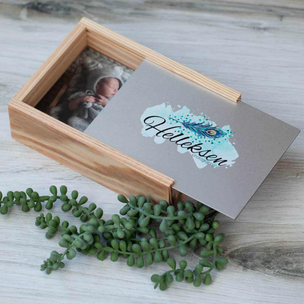 Rustic Wood Slide Photo Box