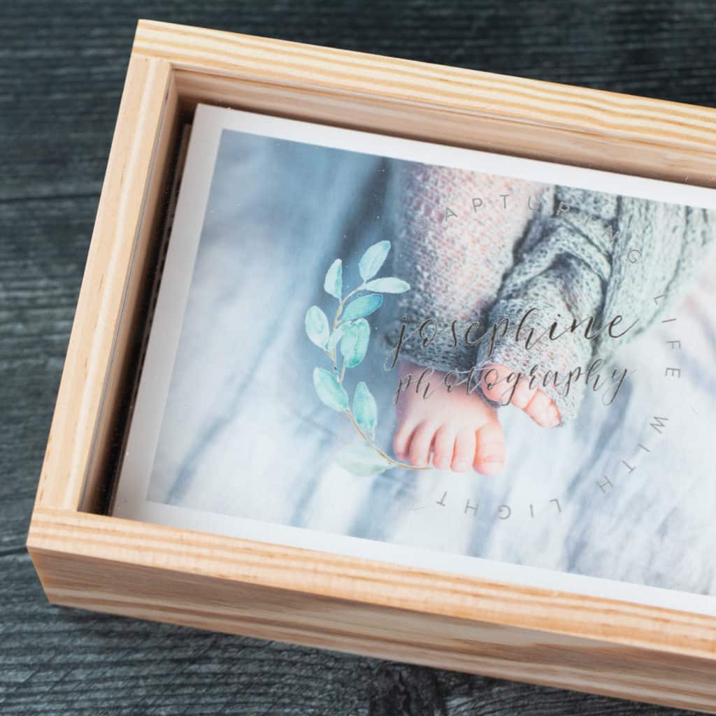 Rustic Wood Slide Photo Box