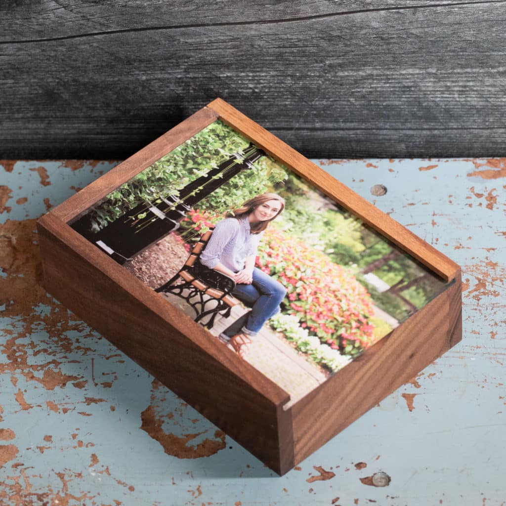 20-pack Wooden Photo Box for 4x6 Photo and USB Flash Drive option,  Personalized Acrylic Lid, Wedding Box for 15x10 Cm Prints Packaging 