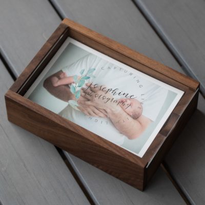 Walnut Wood Slide Photo Box