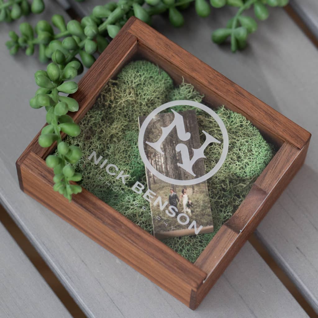 Walnut Wood Slide Flash Drive Box