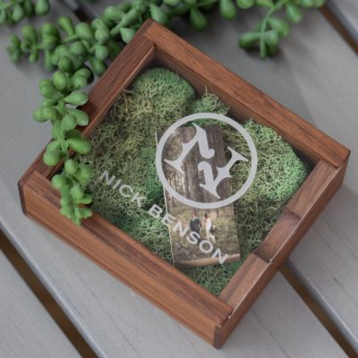 Walnut Wood Slide Flash Drive Box