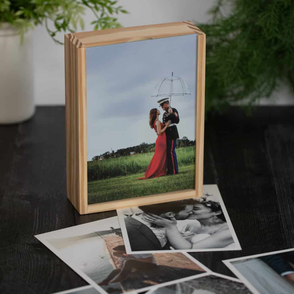 Rustic Wood Slide Photo Box