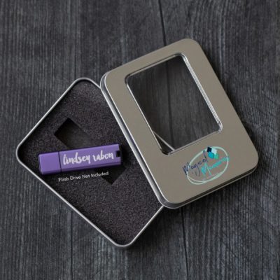 Window Tin Flash Drive Box