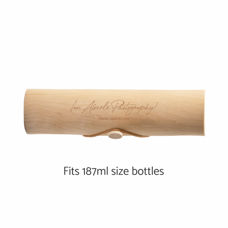 Mini Round Wood Wine Gift Box