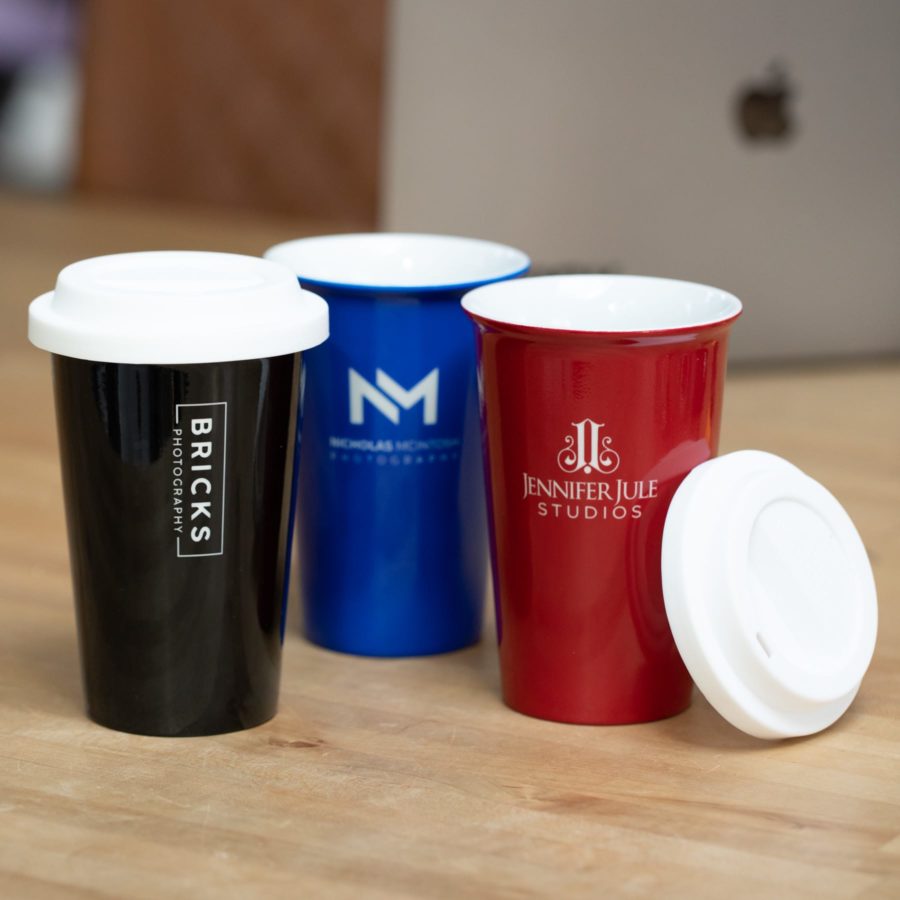 Ceramic 14oz Latte Cup with silicone lid [OUTLET] - Image 5