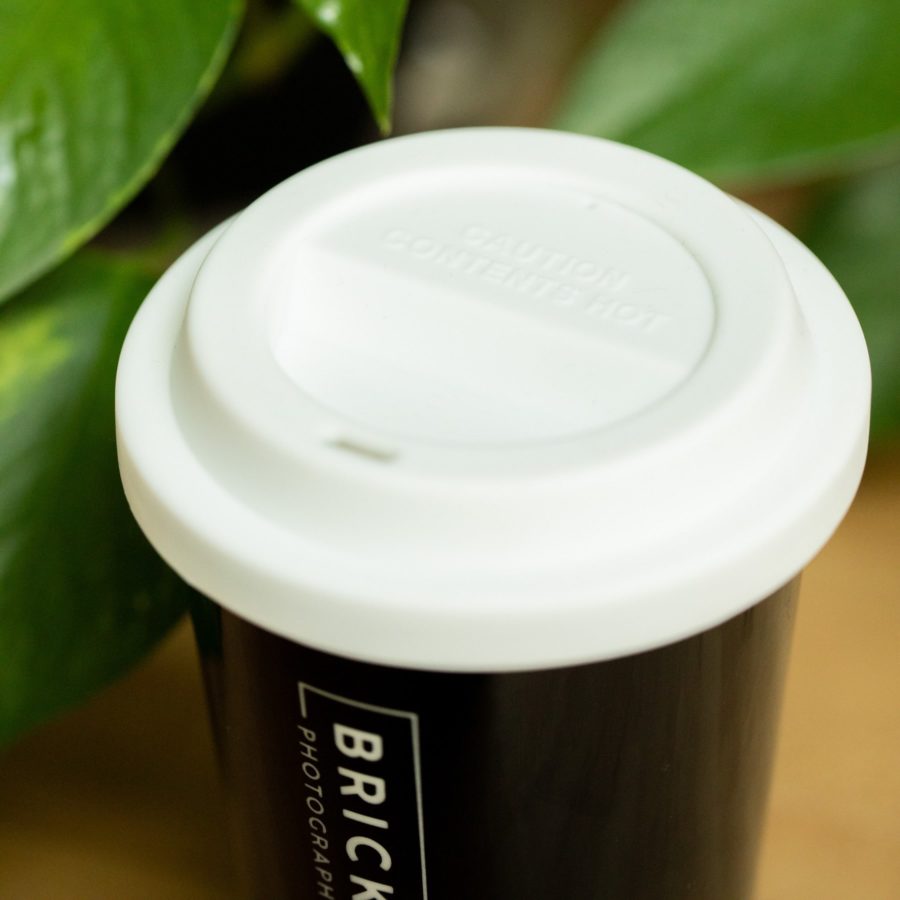 Ceramic 14oz Latte Cup with silicone lid [OUTLET] - Image 2