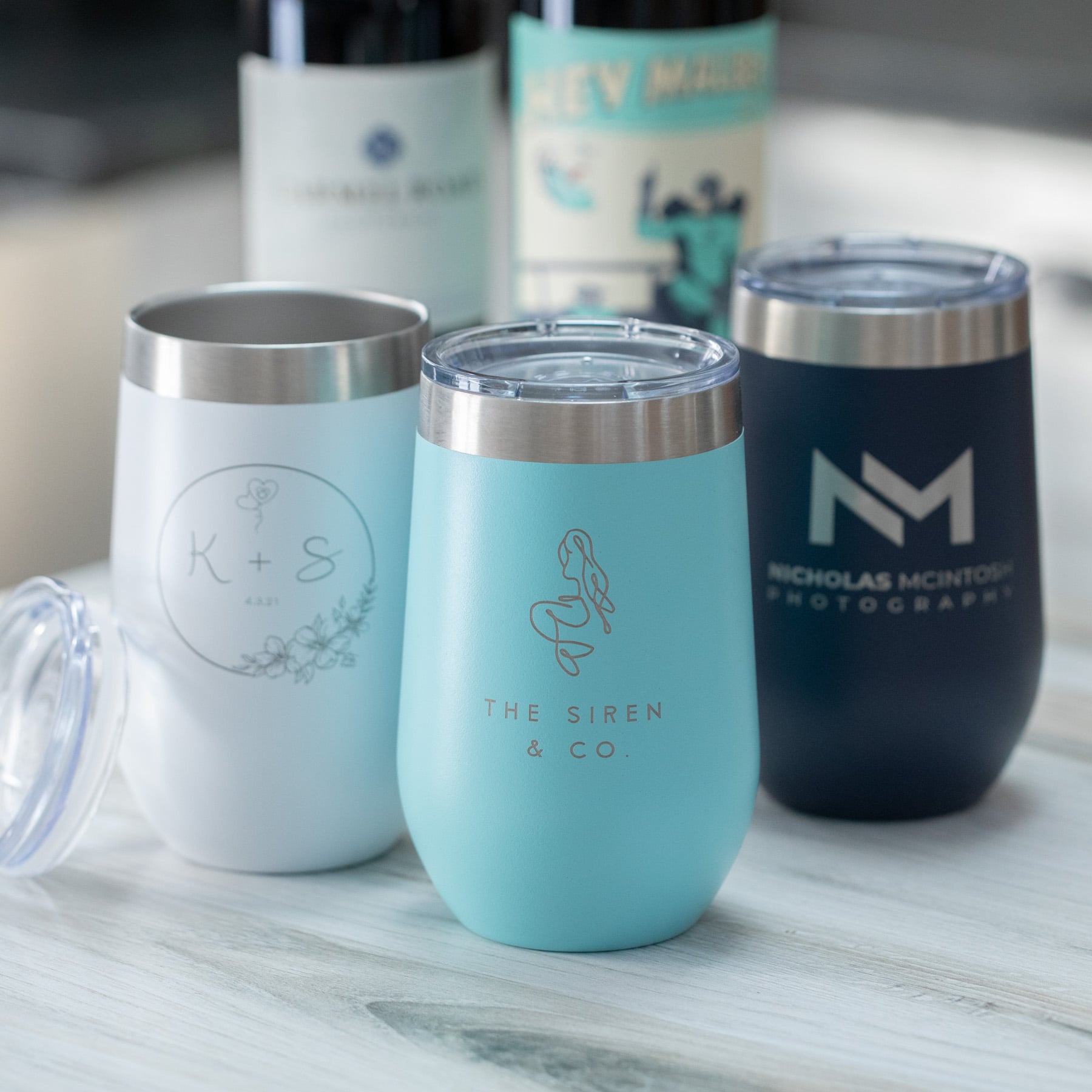 Duo Vacuum Stemless Wine Tumbler Gift Set