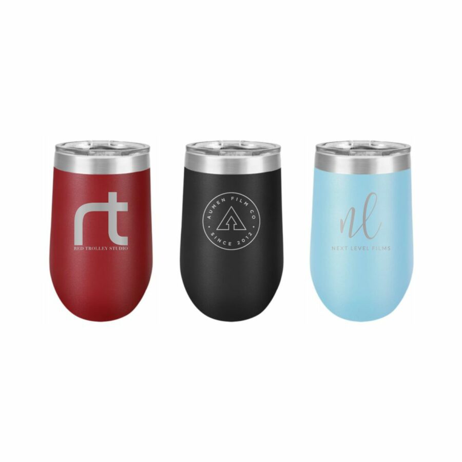 Polar Camel 16oz Stemless Tumbler With Clear Lid [OUTLET]