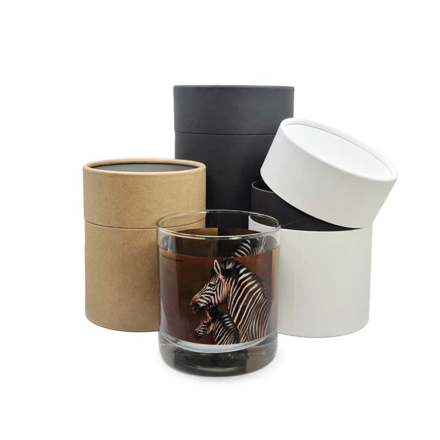 Zebra Whiskey Glass + Gift Tube
