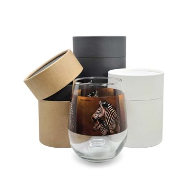 Zebra Wine Glass + Gift Tube