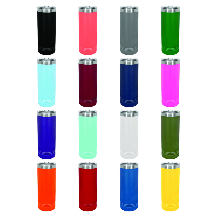 Polar Camel 22oz Skinny Tumbler With Clear Slider Lid [OUTLET] - Image 2