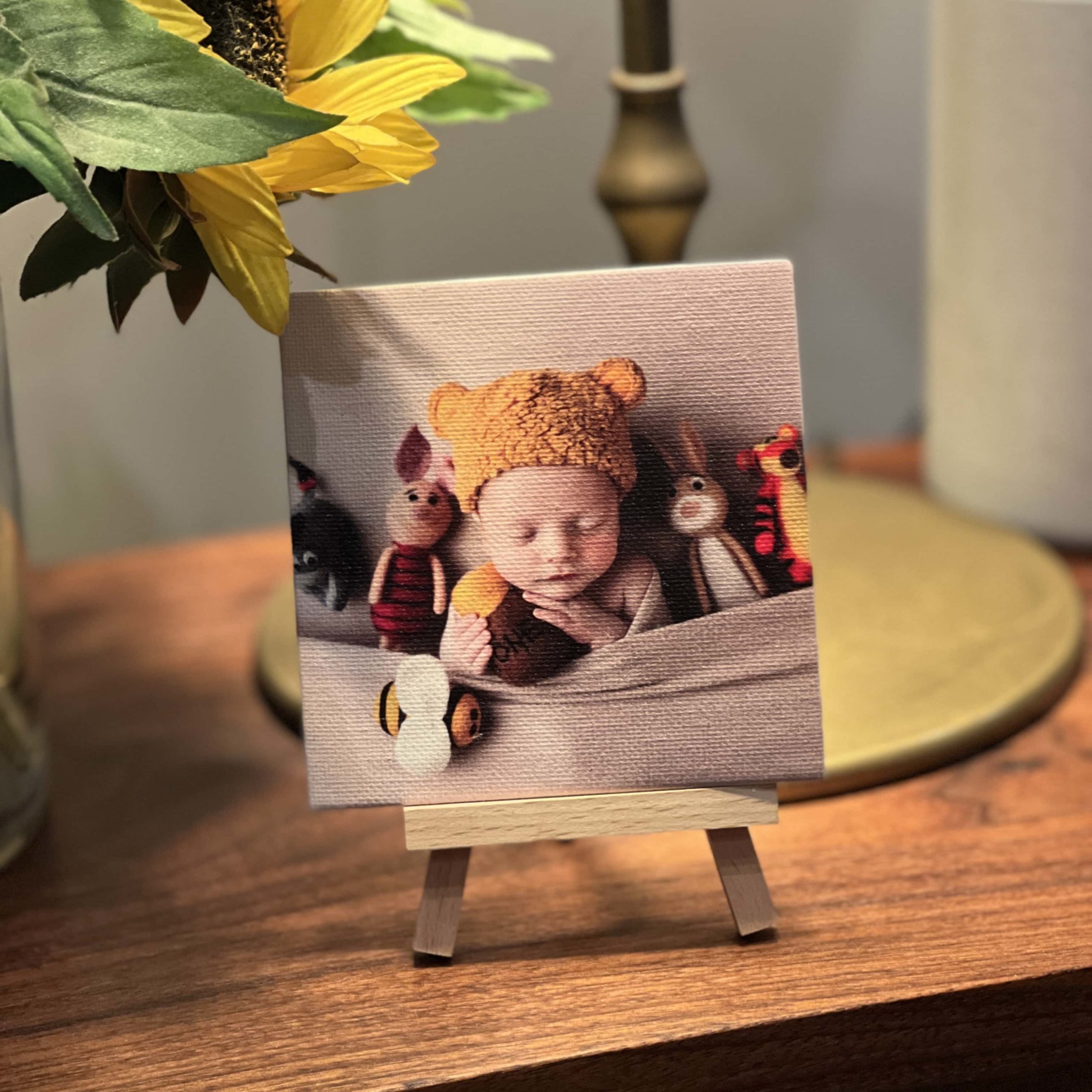 Mini Canvas Print With Easel Stand Gift Set - PhotoFlashDrive