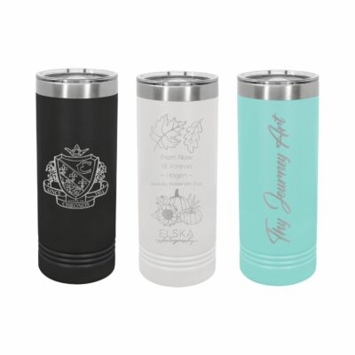 Polar Camel 22oz Skinny Tumbler With Clear Slider Lid [OUTLET]