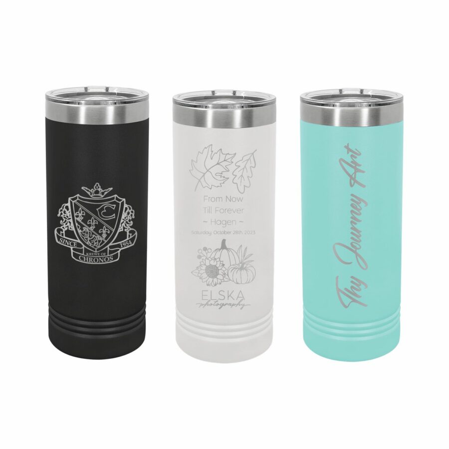 Polar Camel 22oz Skinny Tumbler With Clear Slider Lid [OUTLET]