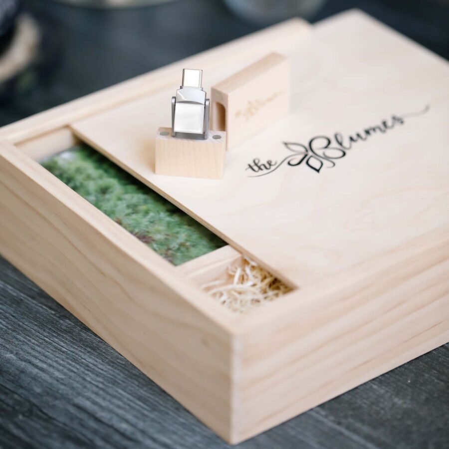 Maple Duo Rustic Photo Box