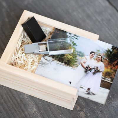 Crystal Duo Drive + Rustic Wood Slide Flash Box Bundle