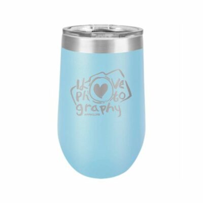 I Love Photography – #PPNCLIFE – Wine Tumbler (Blue)