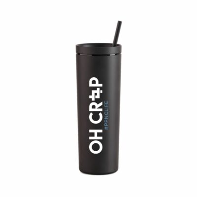Oh Crop – #PPNCLIFE – 18oz Acrylic Skinny Tumbler (Black)