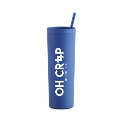Oh Crop – #PPNCLIFE – 18oz Acrylic Skinny Tumbler (Blue)