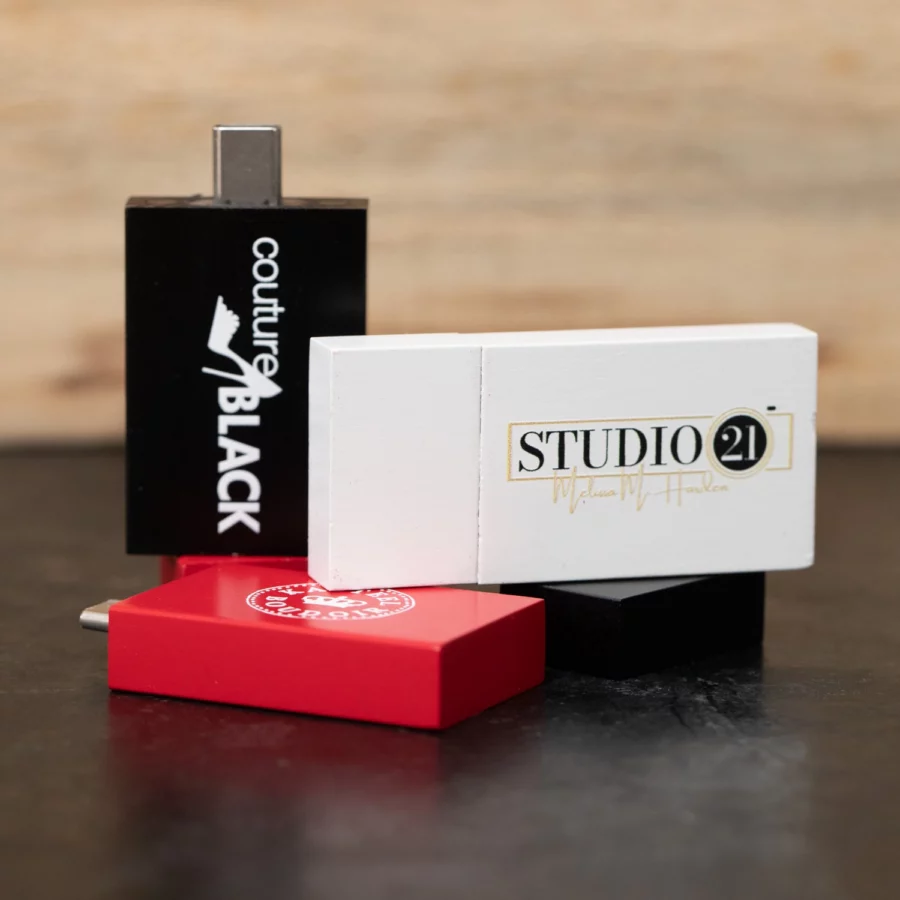 Light and Bright Wood Flash Drive (Type-C, includes adapter) - Image 4