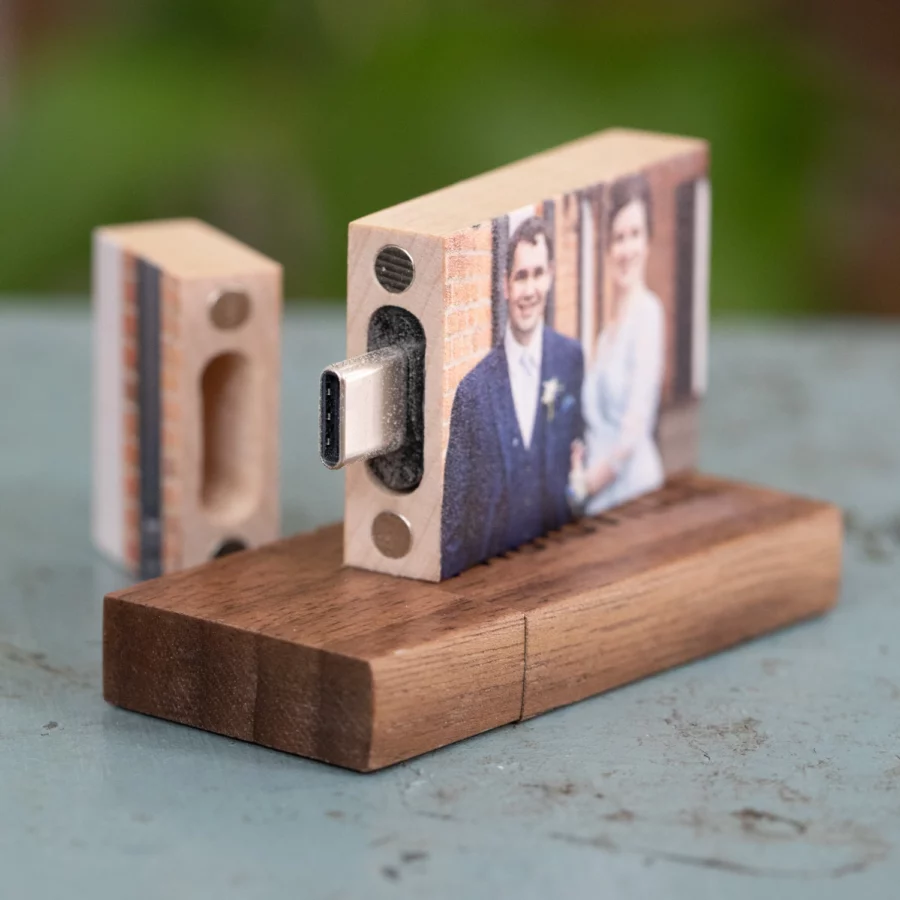 Natural Wood Flash Drive (Type-C, includes adapter) - Image 3