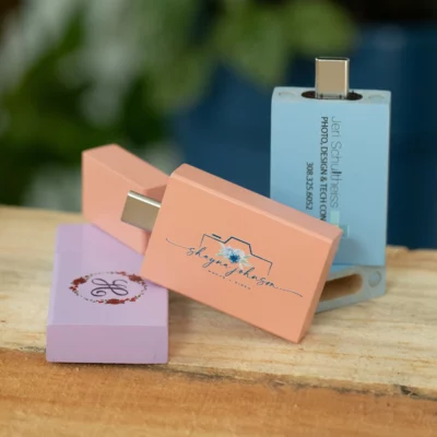 Pastel Wood Flash Drive (Type-C, includes adapter)