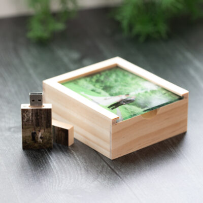 Maple Wood Drive + Rustic Wood Slide Flash Box Bundle (Type-A)