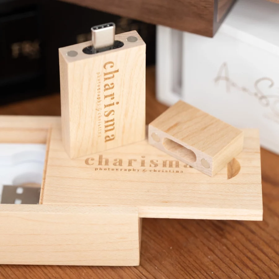 Wood Drive + Mini Slide Box Bundle Sample (16GB Type-C, includes adapter) - Image 5