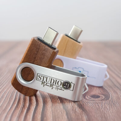 Mix and Match Swivel Flash Drive (Full Color - Type-C, includes adapter)
