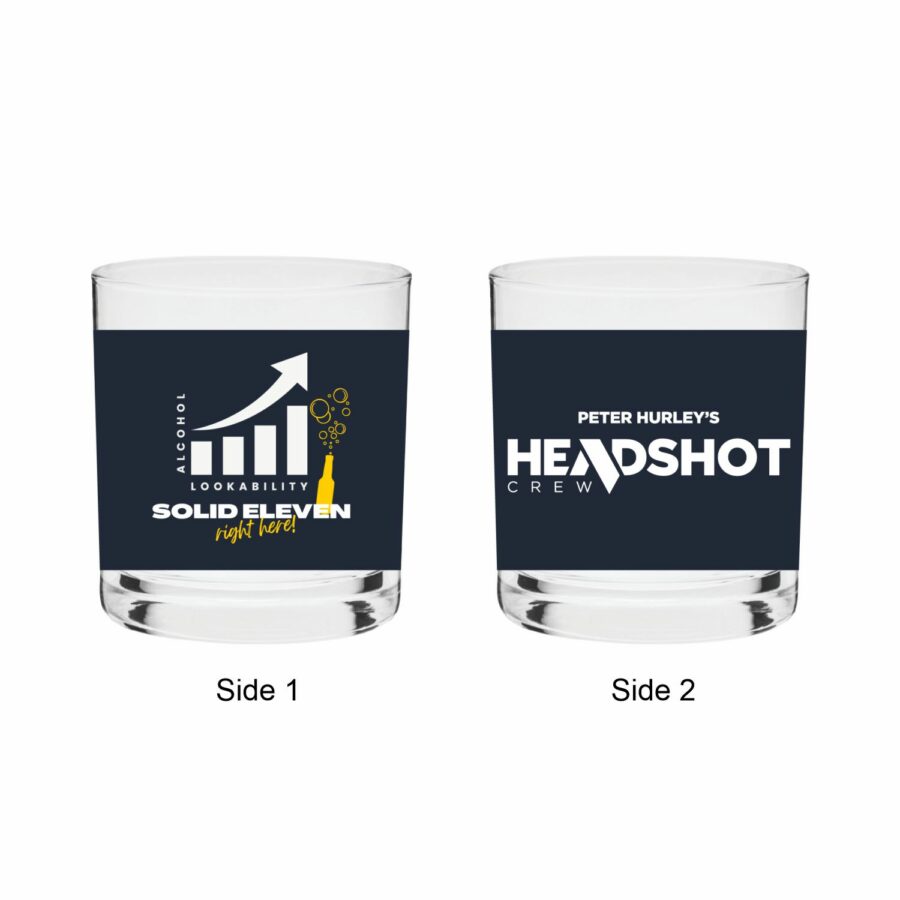 Solid Eleven Rocks Glass