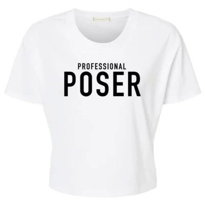 Professional Poser Women's Crop T-Shirt (White)