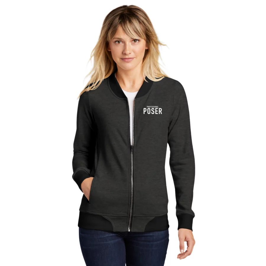 Professional Poser Women's Bomber Sweater (Heather Black)