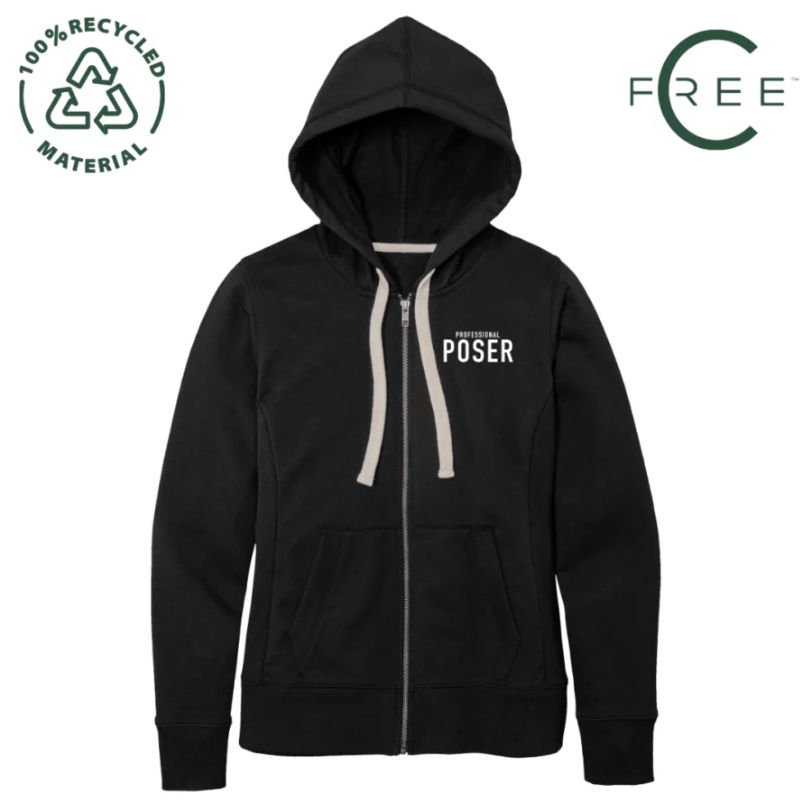 Professional Poser 100% Recycled Women's Full-Zip Hoodie