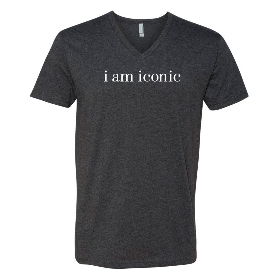 i am iconic V-Neck Unisex T-Shirt - Image 2