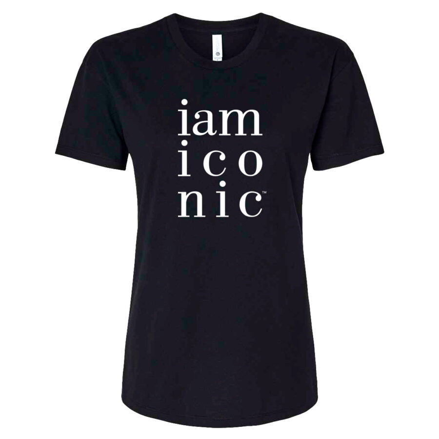 i am iconic Stacked Midnight Women's T-Shirt - Image 8