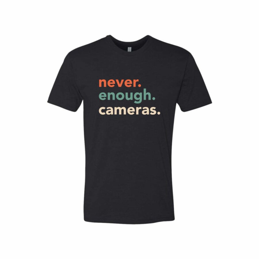 SYNC Never. Enough. Cameras. T-Shirt - Image 2